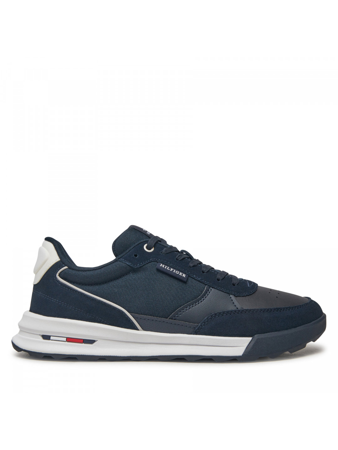 Sneakersy Tommy Hilfiger Retro Runner Mix Rwb FM0FM05371 Tmavomodrá